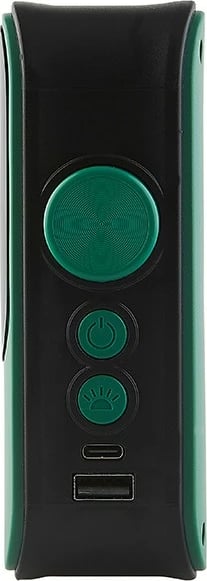 Kompresor portativ ajri, Tracer RES-07BEL (TRAKOM47496), presion 10 bar, bateri 4000 mAh, power bank, dritë LED, e zezë/jeshile