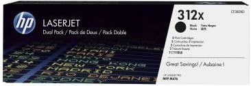 Toner HP 312X (CF380XD) high yield LaserJet, e zezë, set 2 copë