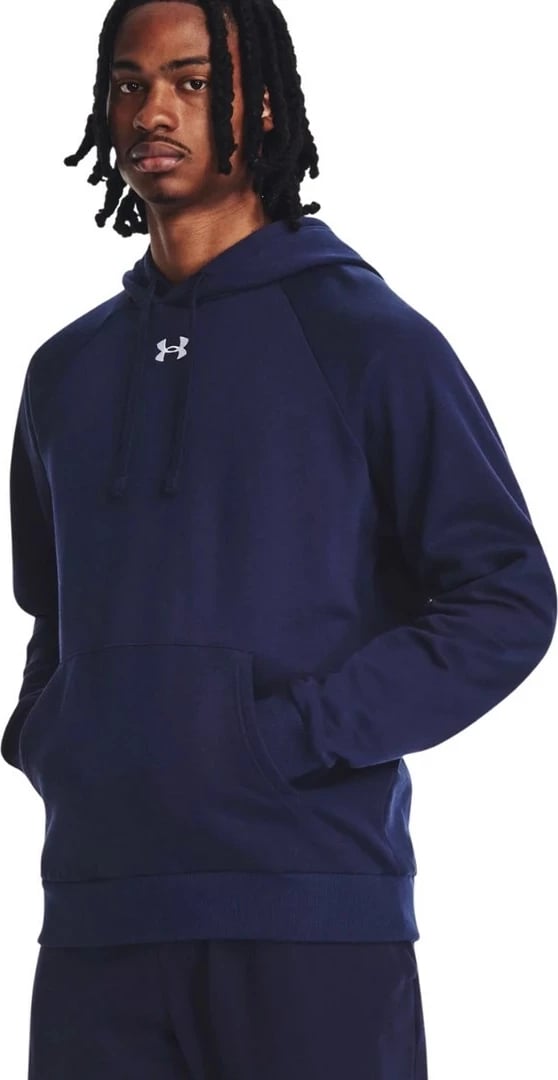 Hoodie Under Armour Rival Fleece, navy blue, L