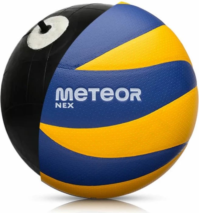 Top volejbolli Meteor për meshkuj/femra, kaltër-verdhë Top volejbolli Meteor për meshkuj/femra, kaltër-verdhë