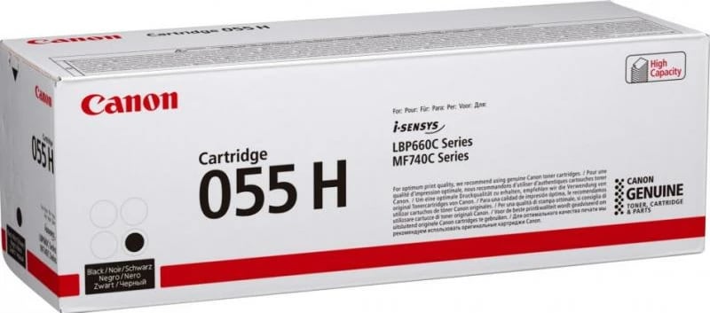 Toner, Canon, Cartridge 055H (3020C002/3020C004), rendiment 5,500-8,800 faqe, i zi
