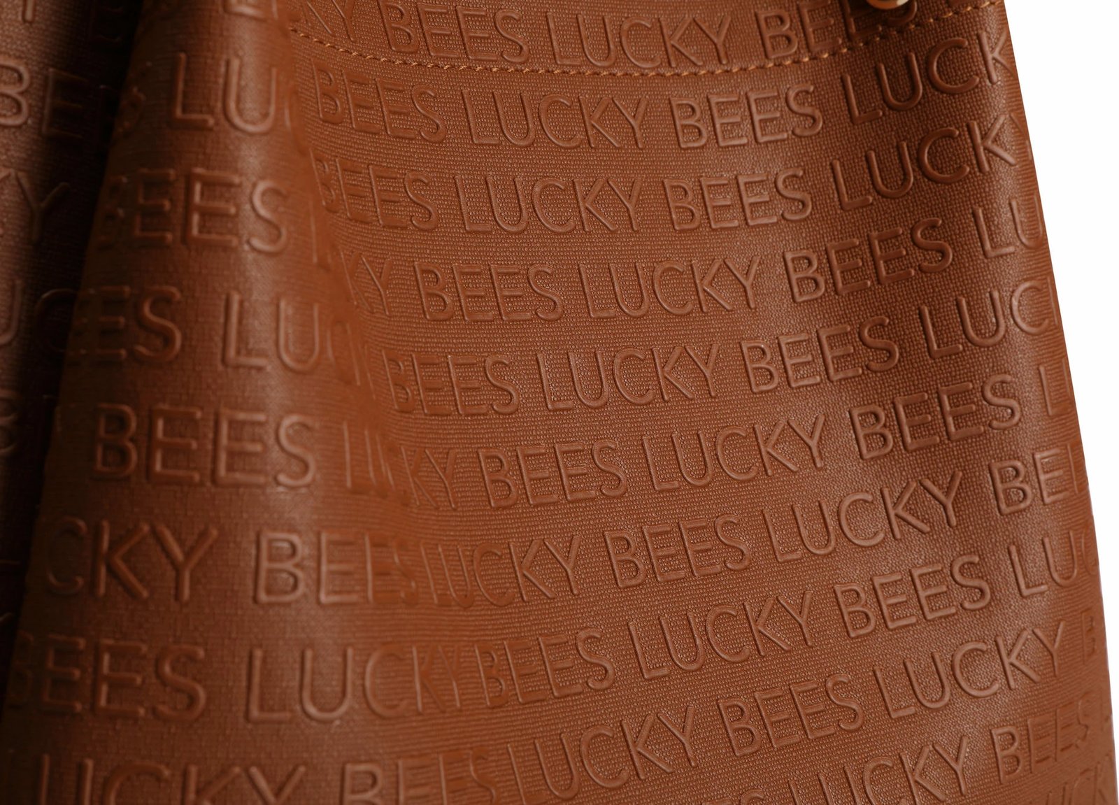 Çantë supi Lucky Bees, ngjyrë lëkure tan, set me dy pjesë