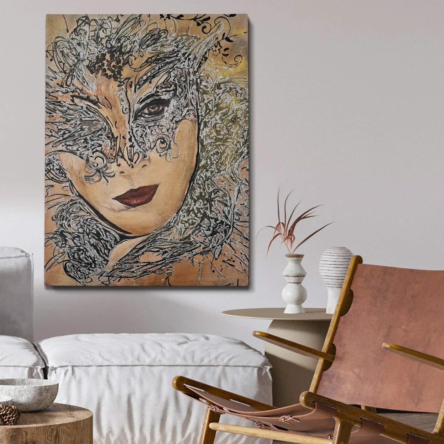 Pikturë dekorative me vaj, shumëngjyrëshe, Wallity, OPS2032725074, 100x140cm