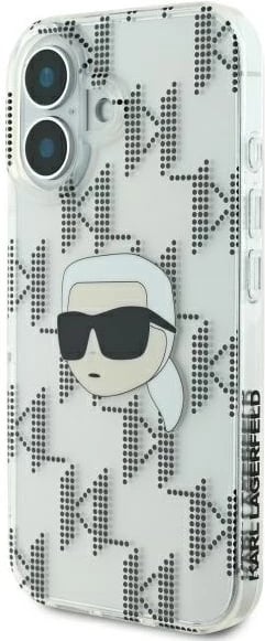 Mbështjellës Karl Lagerfeld IML Karl Head Electroplated për iPhone 16, Transparent