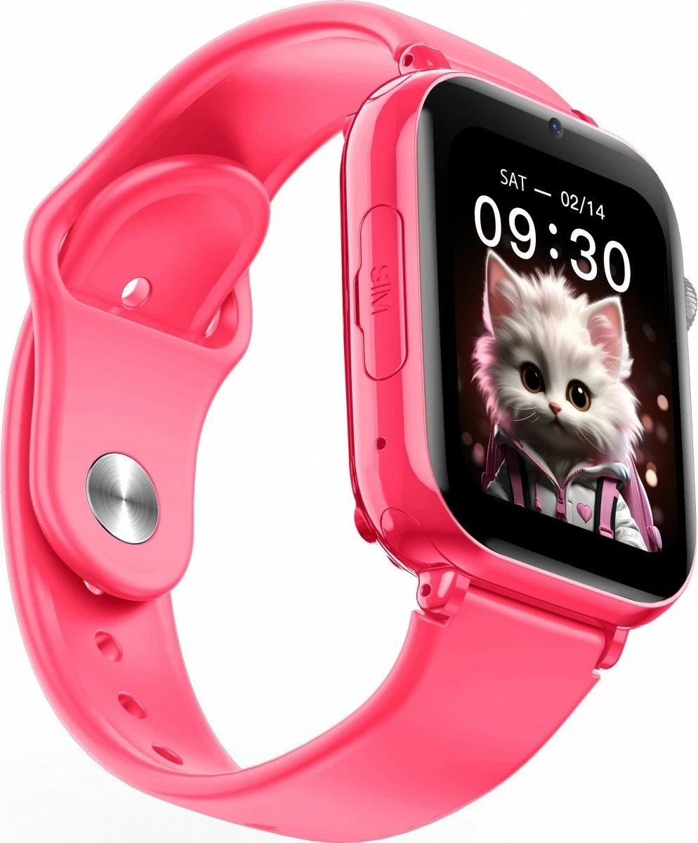 Smartwatch Maxcom FW59 Kiddo për fëmijë, 4G, 1.84", 192 MB, Rozë