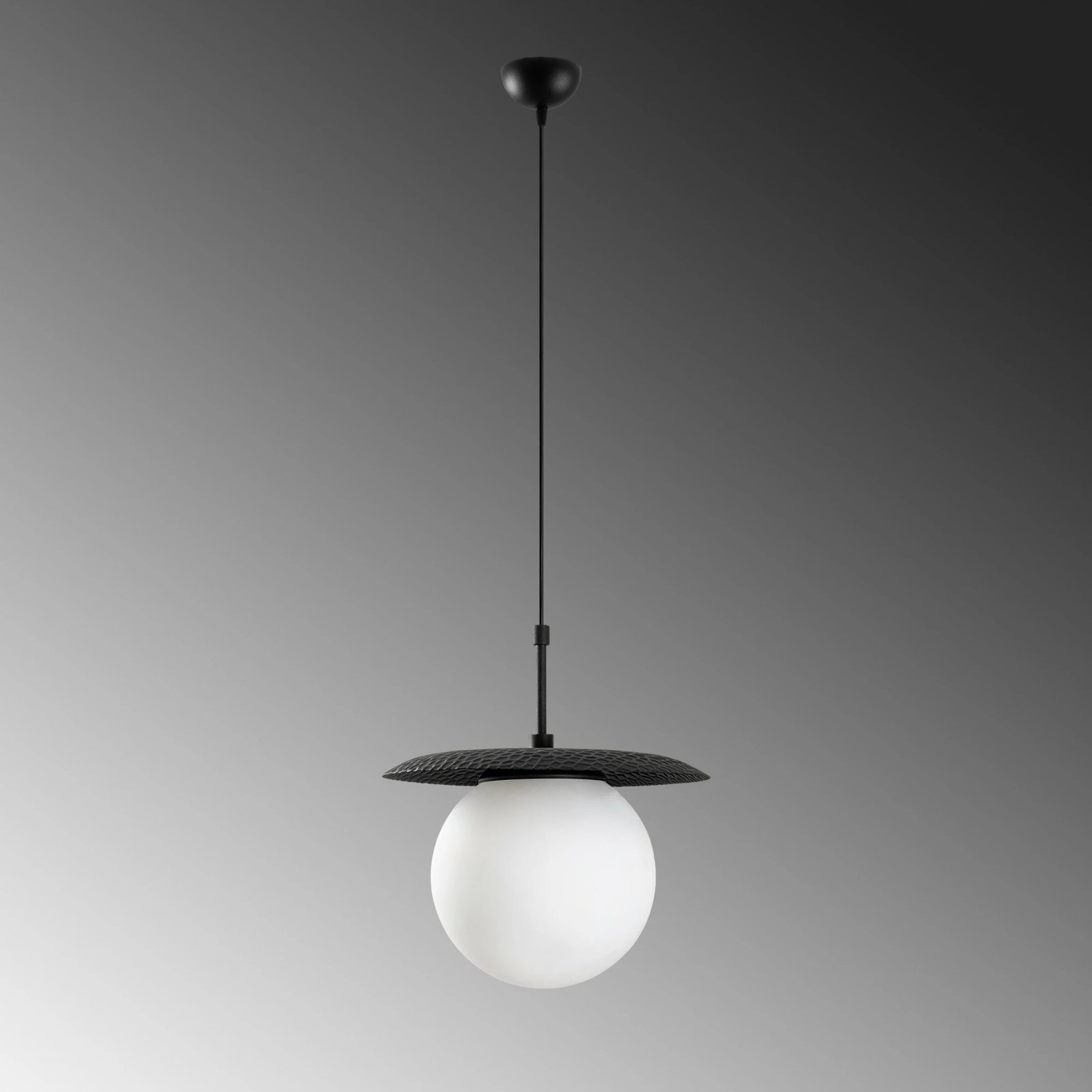 Llambë tavani Opviq, Anemon - 13808, metal i zi, gotë, lartësi e rregullueshme