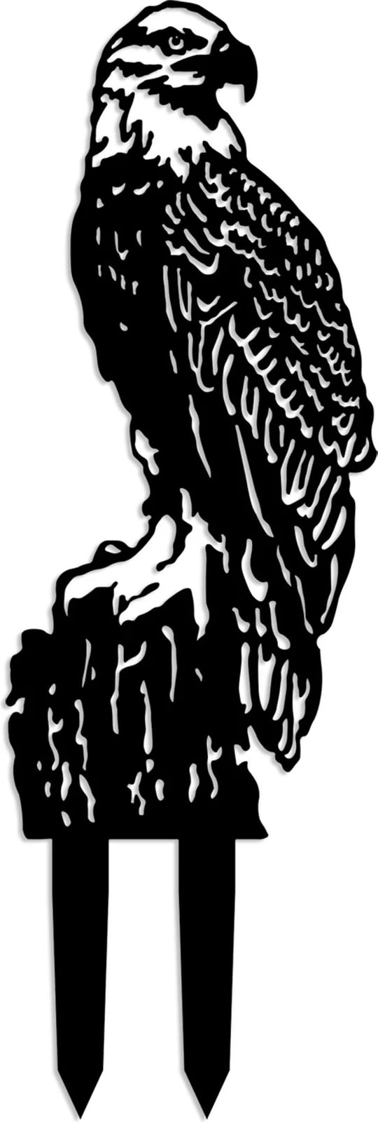 Objekt dekorativ për kopsht, dizajn Aberto, Spy 01, metal i zi, 40x36cm