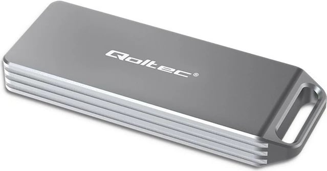 Kasë Qoltec për SSD M.2 NVMe, 2TB, USB 3.1, Argjendtë