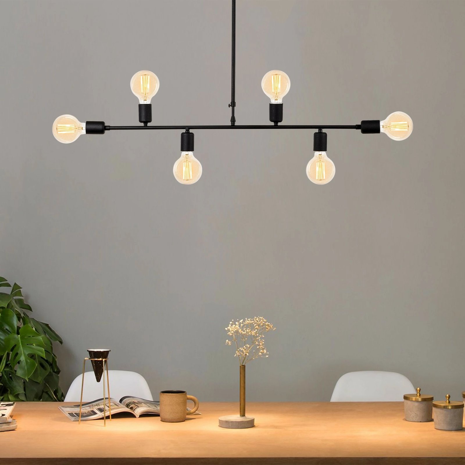 Llambë tavani Opviq Truva, e zezë, N-694