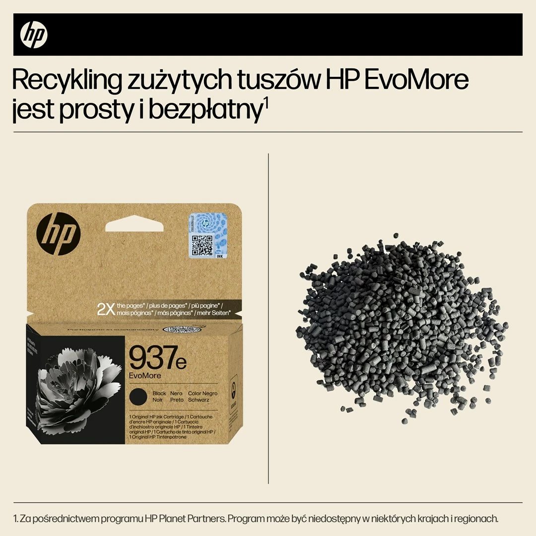 Toner HP 937e EvoMore origjinal, i zi