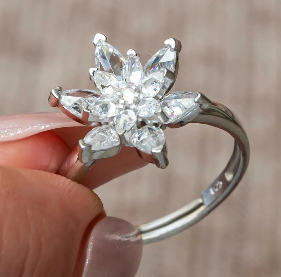 Unazë argjendi Jumeon, NRZ999413, e rregullueshme, gur zirkon