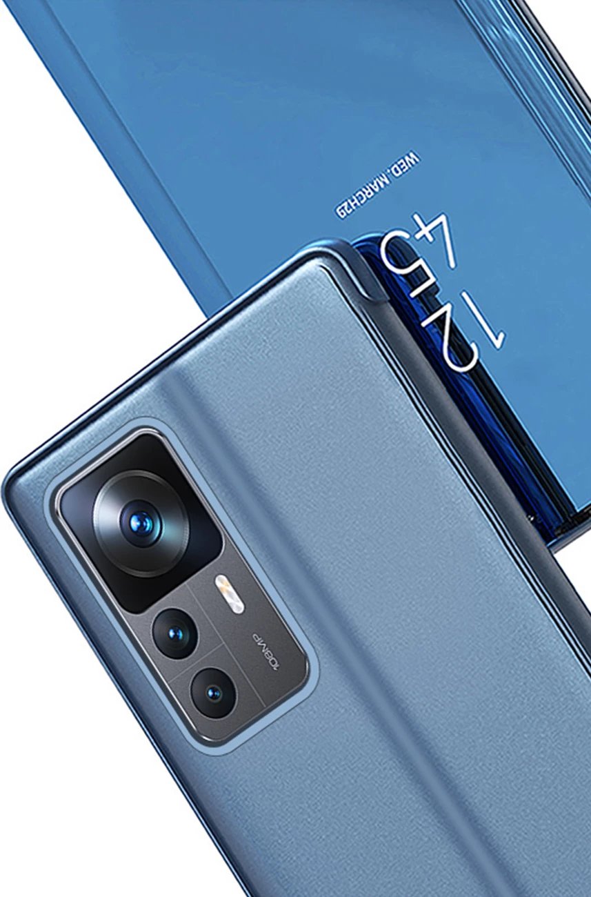 Mbështjellës Hurtel Clear View Case për Xiaomi 12T / 12T Pro, me kapak, i zi