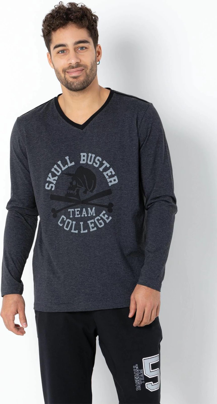 Set pizhamash për burra Jumeon, 002-000692, antracit