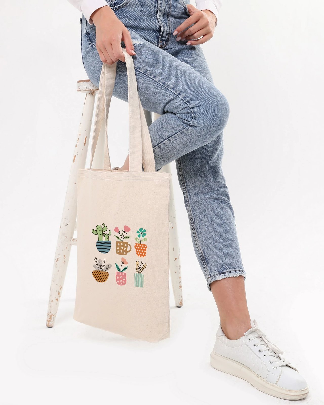 Çantë tote Zoozie Bags, 0577, ngjyrë krem