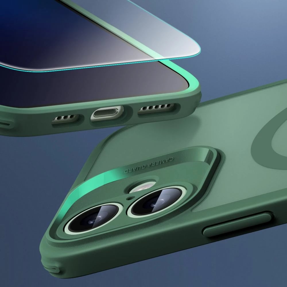 Mbështjellës ESR Classic Pro Set HaloLock MagSafe për iPhone 16, Gjelbër, me xham mbrojtës
