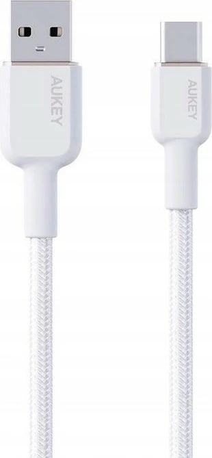 Kabllo AUKEY CB-NAC1, USB-A në USB-C, 1m, 60W, E bardhë
