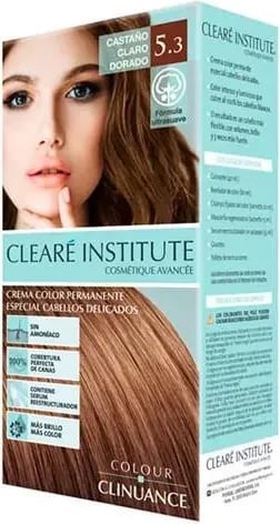 Krem ngjyrues për flokë CLEARÉ INSTITUTE Colour Clinuance 5.3 unisex kafe e hapur e artë