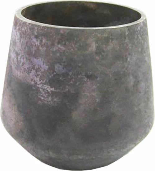 Mbajtës qiri CINZA tealight, xham, gri-ari, 13x13x11 cm