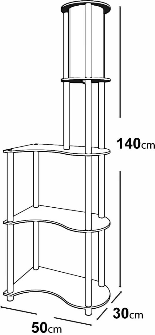 Llambë dyshemeje me rafte, ngjyrë arre, Opviq KS-11117