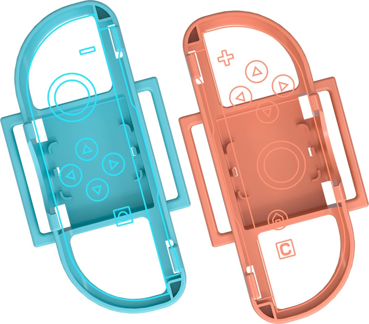 Set aksesorësh lojërash 23-në-1 për Nintendo Switch 2, Hurtel Family Accessory Pack 2, plastikë, portokalli e kaltër, set 23 pjesë