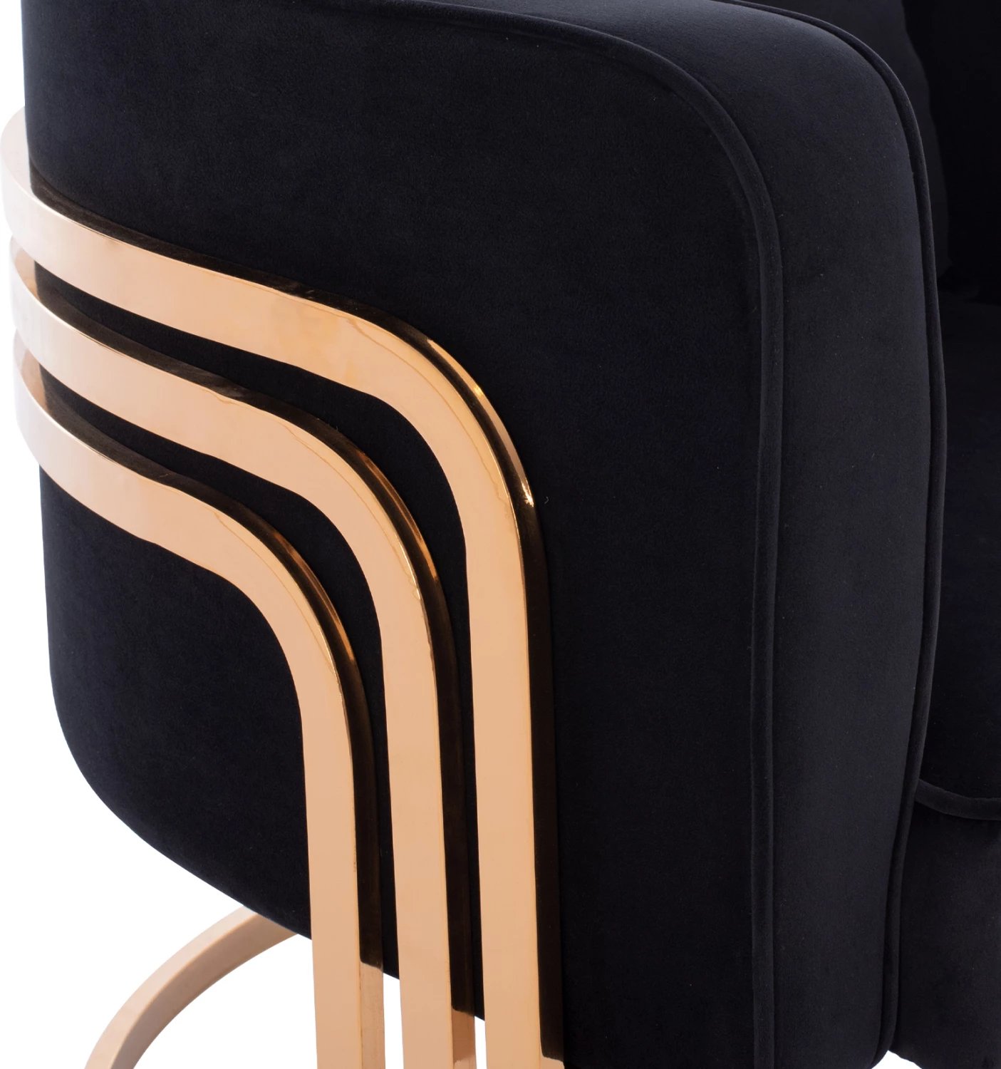 Karrige me krahë TIANA, kornizë metalike e artë, shpinë e ulët, rregullim gjysmë-rrethor, FH8738.04