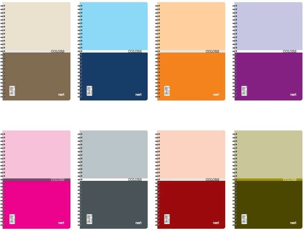 Bllok spiral NEXT 21x29cm 3 lëndë, shumëngjyrësh