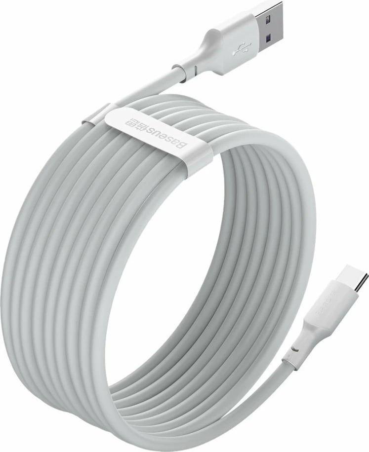 Kabllo USB në USB Type-C Baseus TZCATZJ-02, 1.5m, 40W, Set 2 copë, Bardhë
