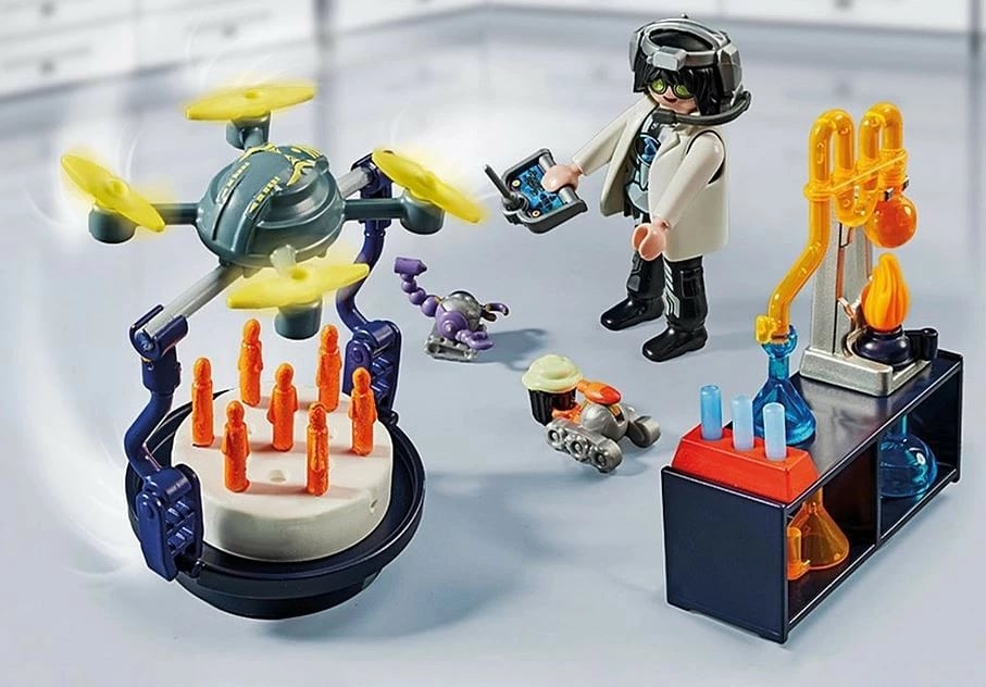 Set figurina Playmobil My Life 71450, shkencëtar me robotë, plastikë