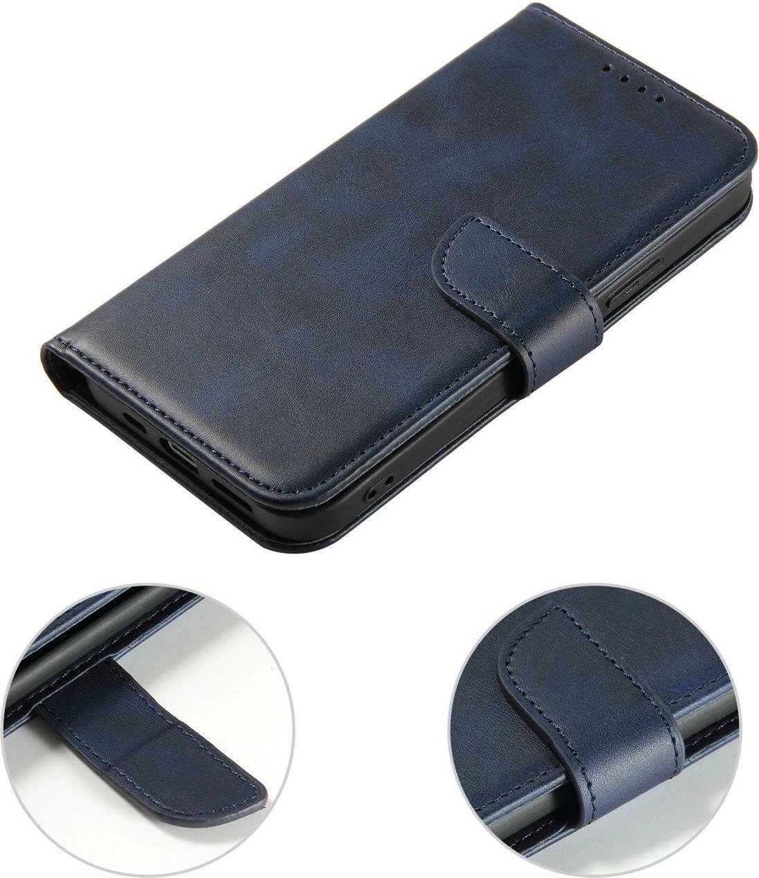 Mbështjellës Hurtel Magnet Case për Samsung Galaxy S24 Ultra, me kapak dhe portofol, kaltër