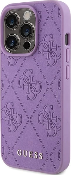 Mbështjellës Guess Leather 4G Stamped për iPhone 15 Pro Max, vjollcë Mbështjellës Guess Leather 4G Stamped për iPhone 15 Pro Max, vjollcë