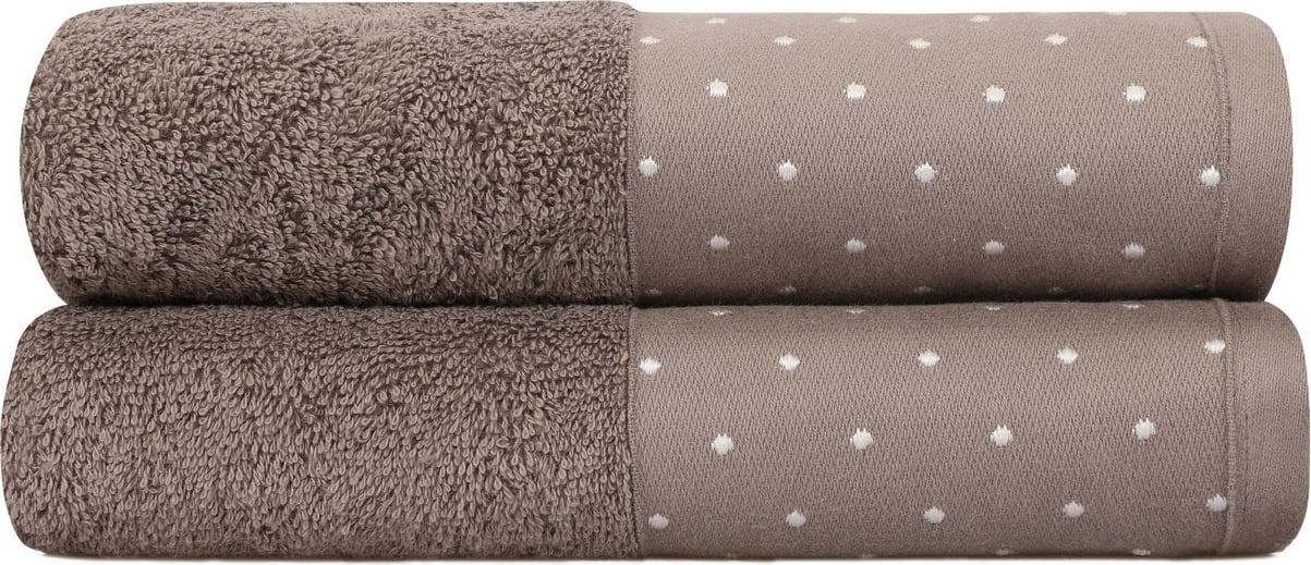 Set peshqirësh për duar (2 copë), Mijölnir, Pitircik, ngjyrë kafe-bardhë