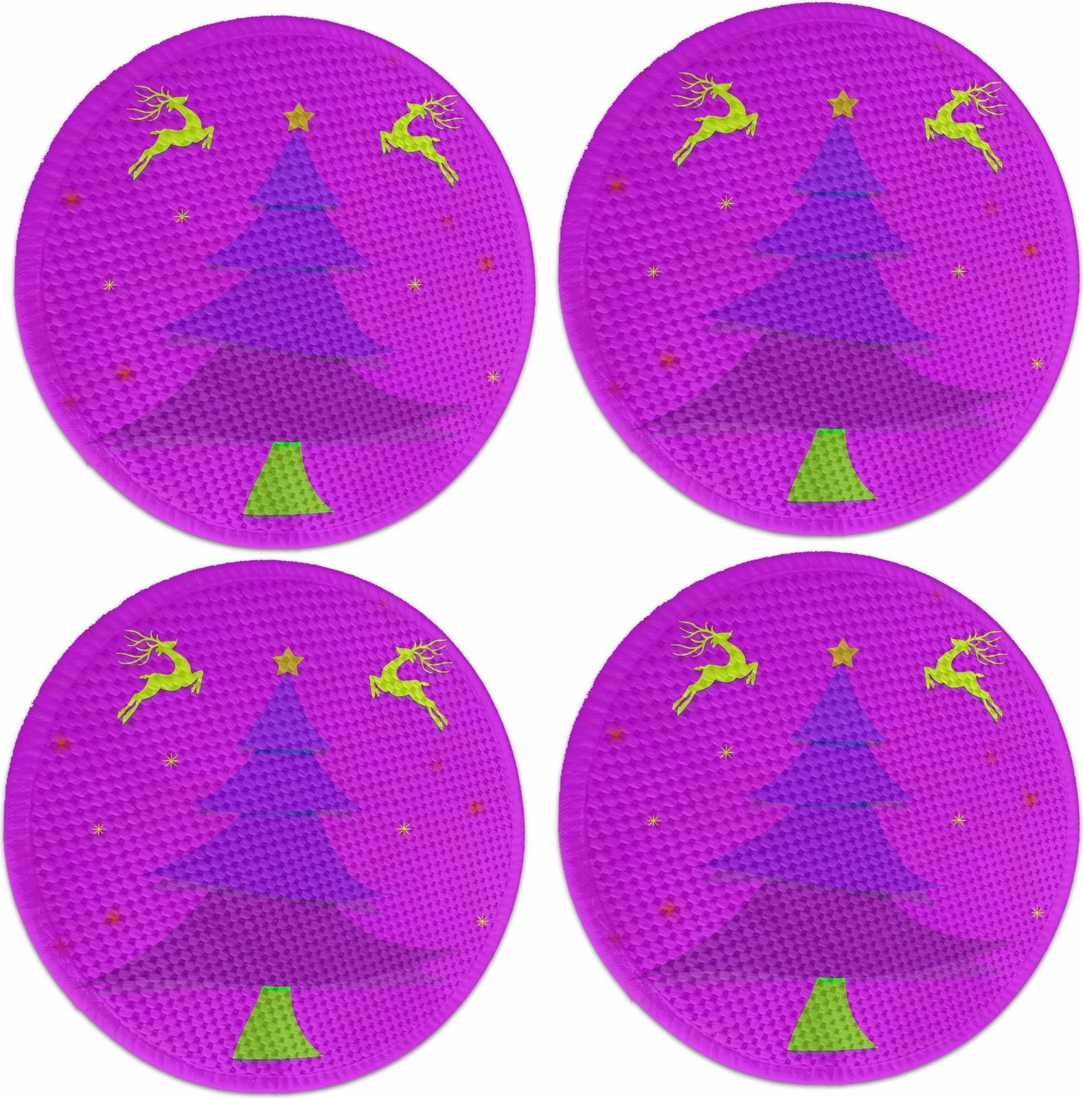 Nënshtrues tavoline Hermia Concept, shumëngjyrësh, 37cm, set prej 4 copash