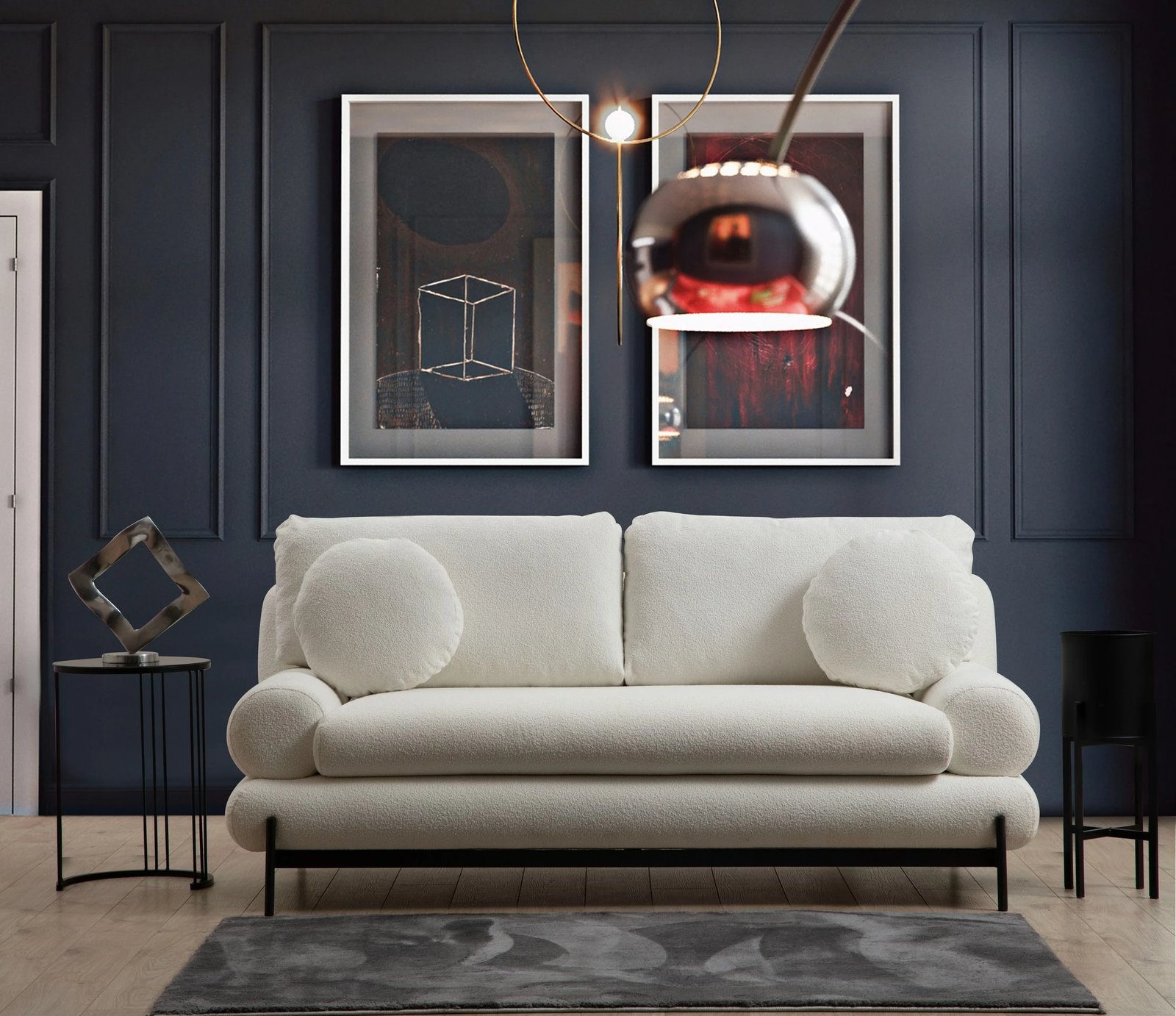 Divan dy ulëshe Atelier del Sofa, Livorno, ngjyrë e bardhë