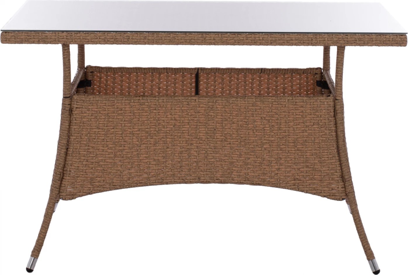 Tavolinë ushtarake metalike, rattan, ngjyrë bezhë-kafe, FH5141.32, 120x70x75 cm