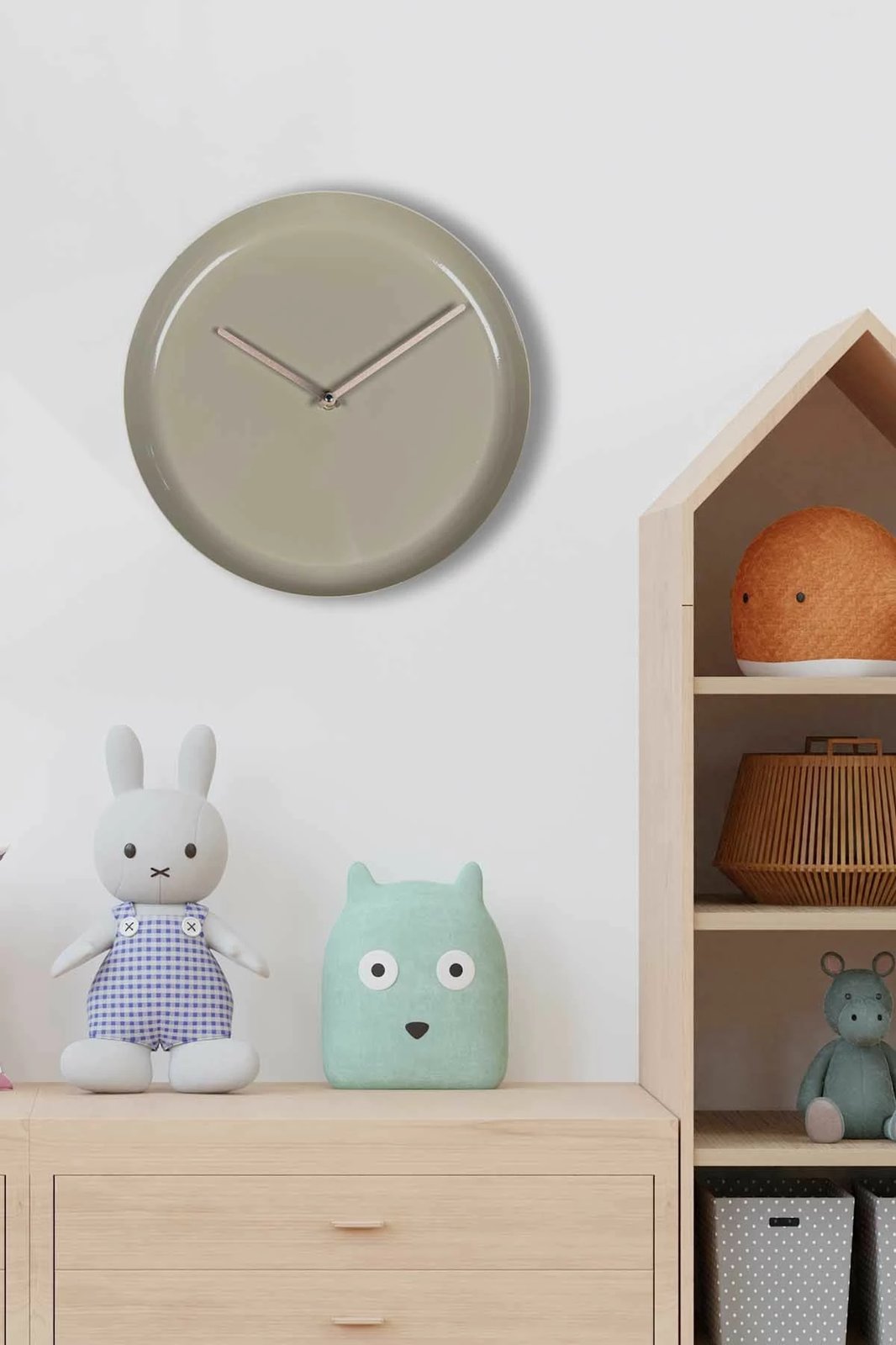 Orë muri dekorative metalike Wallity, ngjyrë kapuçino, 30cm