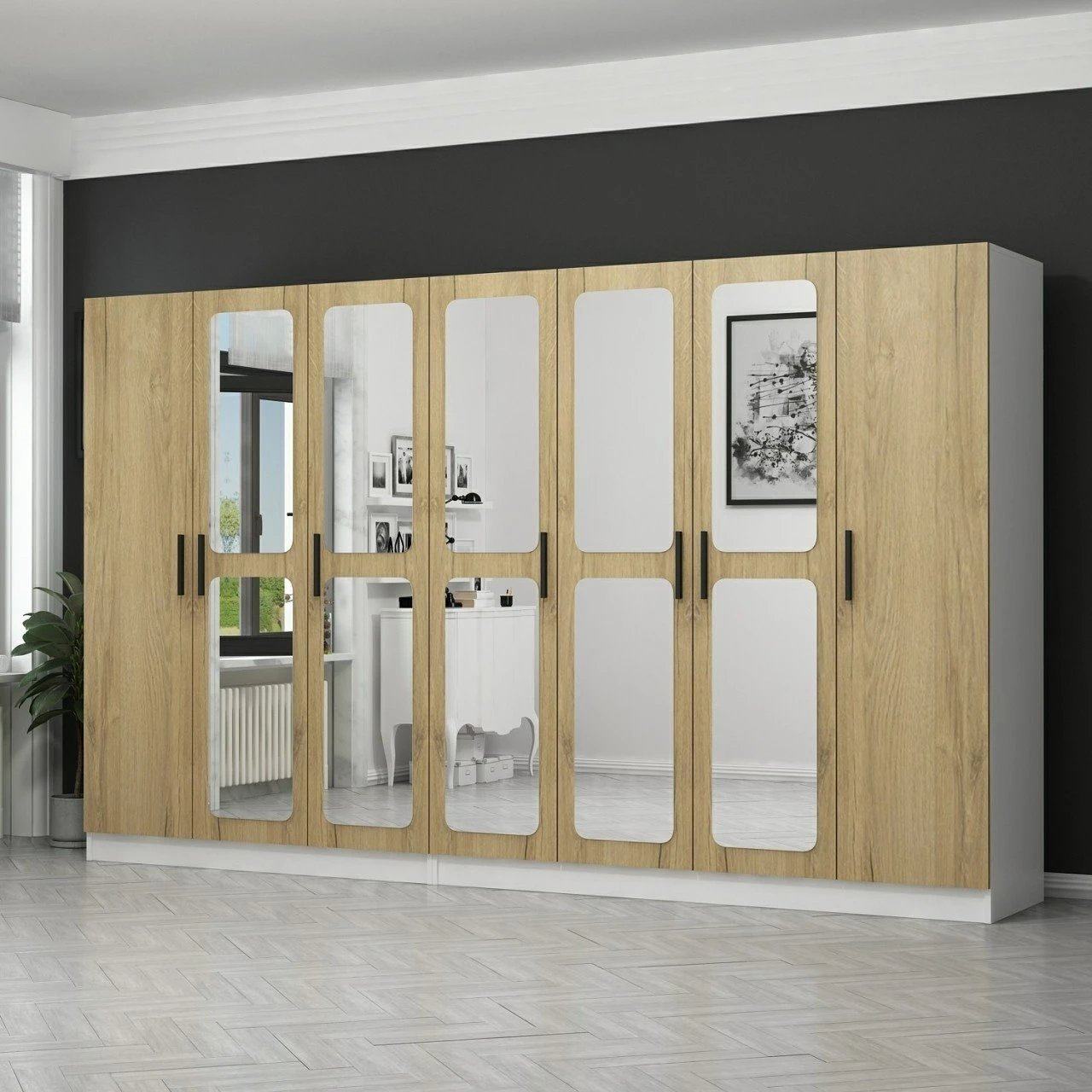 Dollap garderobe Skye Decor, ngjyrë arre, 2721