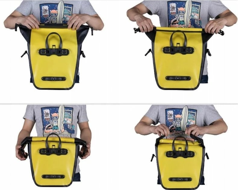 Çantë anësore biçiklete Rockbros, e verdhë