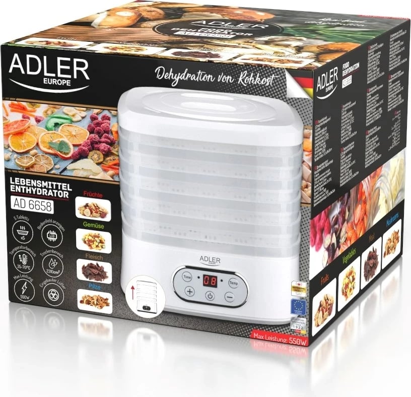 Tharëse për fruta dhe perime Adler AD 6658, e bardhë