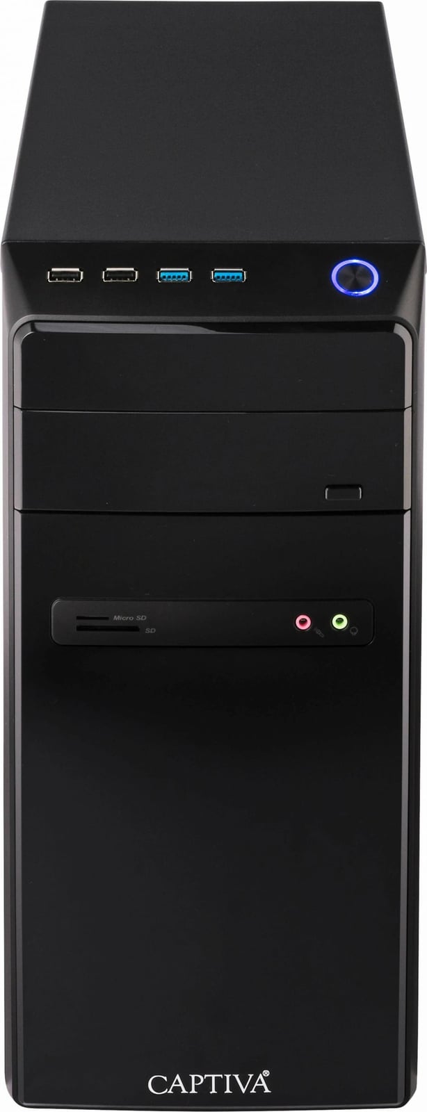 Kompjuter Captiva Power Starter I81-132, Intel i3-12100, 8GB RAM, SSD 250GB, Windows 11, kasë e zezë