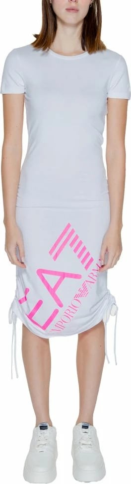 Fustan EA7 Emporio Armani, i bardhë