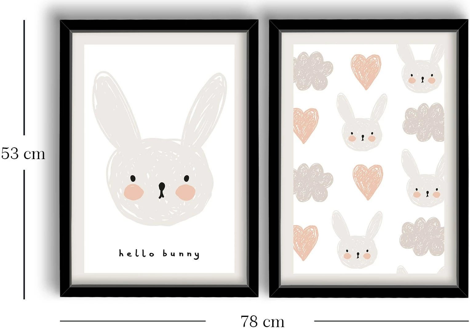 Pikturë dekorative me kornizë MDF (2 copë), Wallity, 2P3853SCT-003