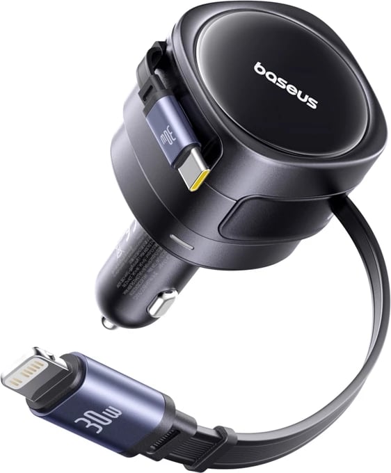 Karikues veture Baseus C00035507121-00 me kabllo USB-C + Lightning 60W, Zi