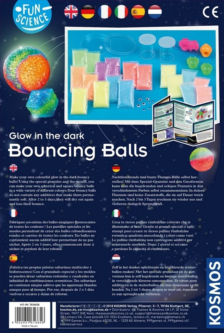 Set shkencor Piatnik Kosmos Fun Science Bouncing Balls, shumëngjyrësh