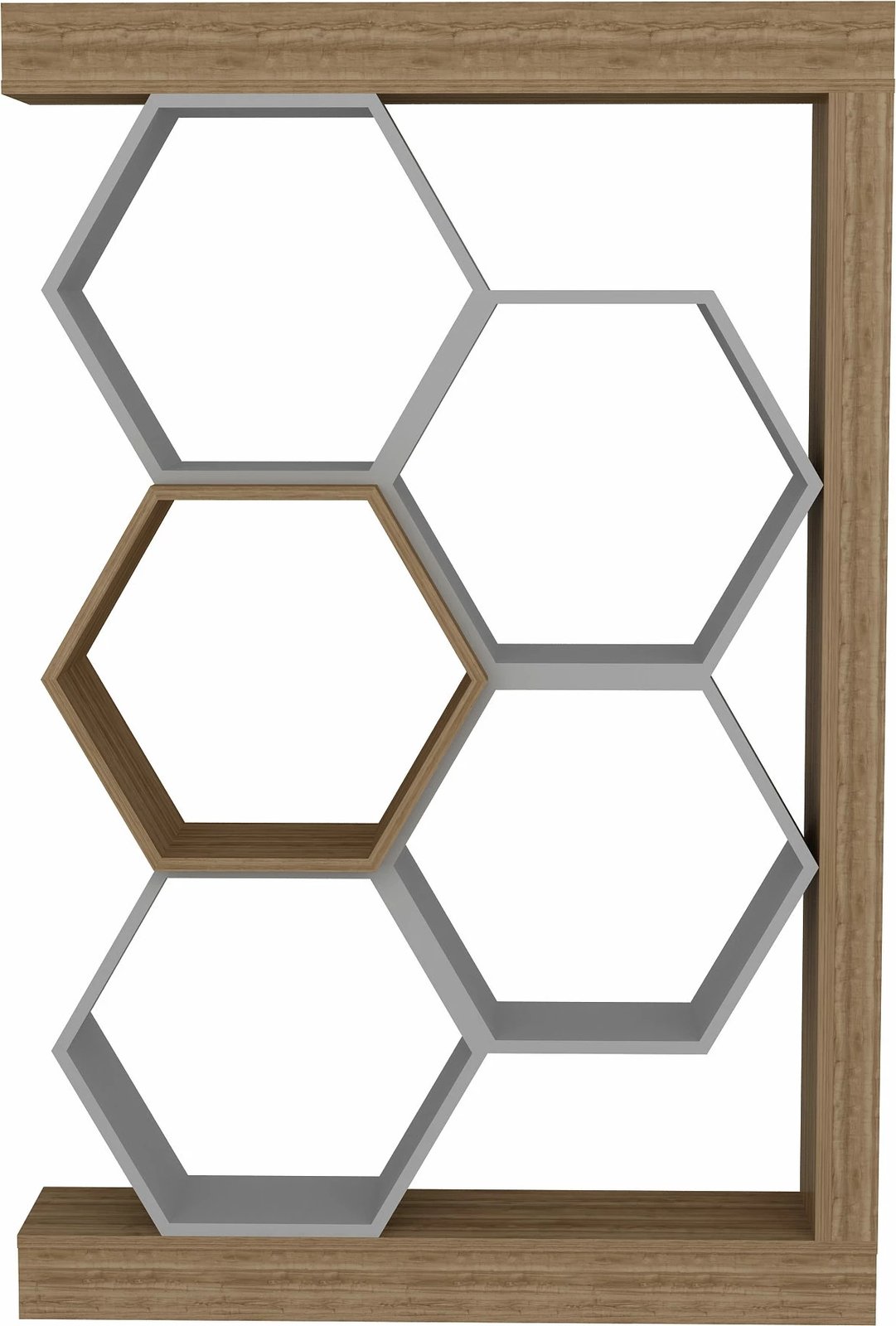 Raft librash Hanah Home Artemis, ngjyrë arr dhe e bardhë