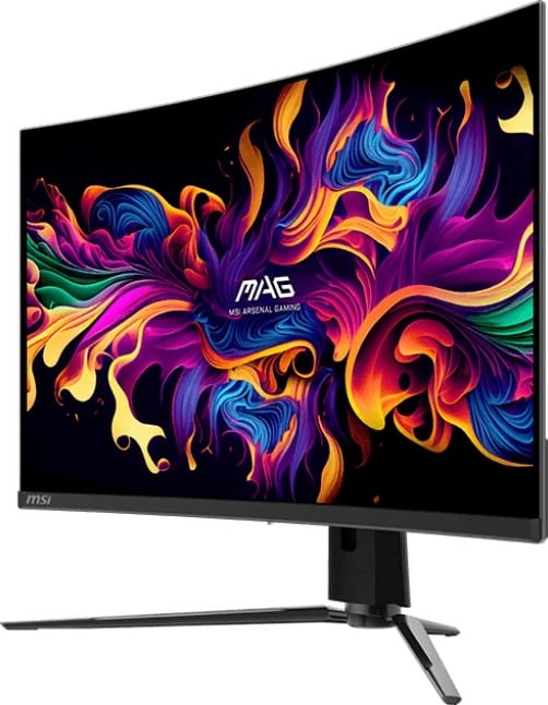 Monitor, MSI MAG 321CUP QD-OLED, 31.5", 4K UHD, 165Hz, QD‑OLED, i lakuar 1700R, 0.03ms, USB‑C/HDMI 2.1/DP, e zezë