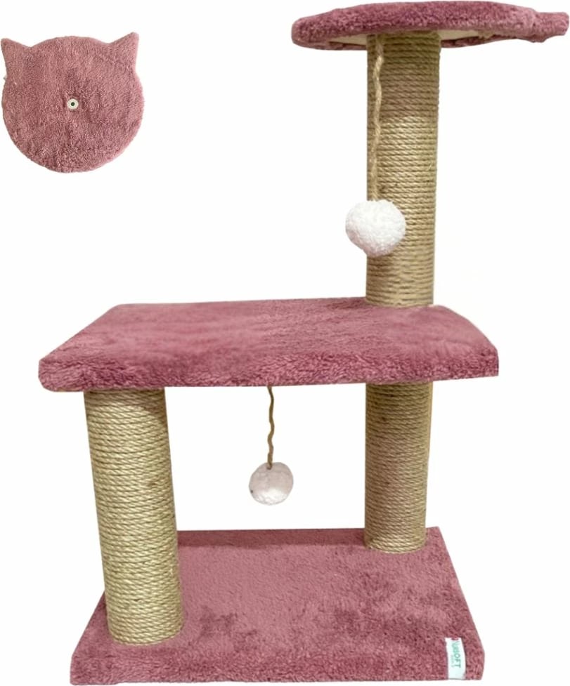 Dërrasë gërvishtëse për mace, dusty rose, Paws & Whiskers, mini