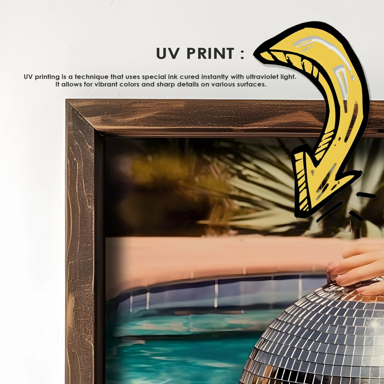 Pikturë dekorative me kornizë MDF, shumëngjyrëshe, Wallity, GE107-L