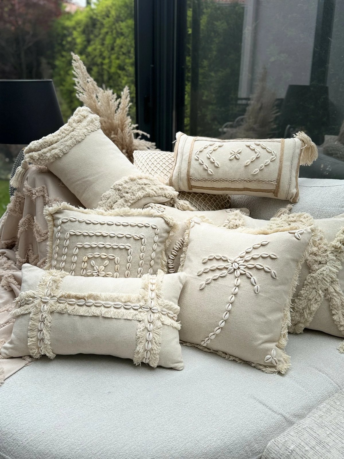 Jastëk dekorativ, mbulesë, ngjyrë bezhë, Den001