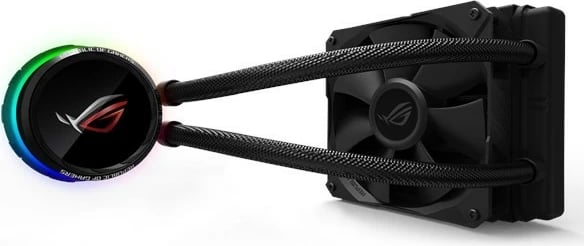 Ftohës me lëng ASUS ROG RYUO 120, 120mm, RGB, ekran OLED, i zi