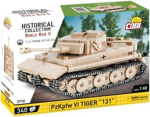 Set blloqesh Cobi Klocki PzKpfw VI Tiger 131, 340 pjesë, bezhë